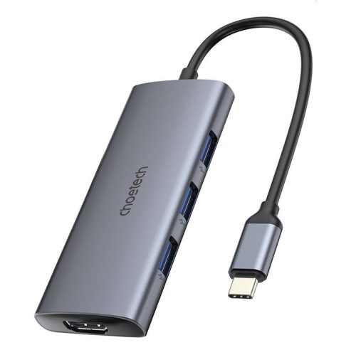 Adapter 7w1 Choetech HUB-M19 USB-C (ezüst)