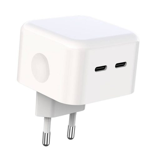 XO L102 fali töltő, 2x USB-C, 35 W (fehér)