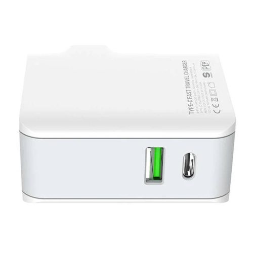 Fali töltő LDNIO A4403C USB, USB-C 20W + USB-C - Villámkábel