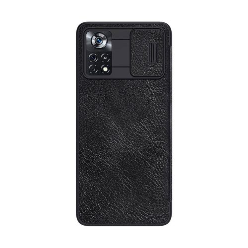 Nillkin Qin Leather Pro tok Xiaomi Poco X4 Pro 5G-hez (fekete)