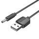 Kábel USB-A-DC 3,5mm hordós jack Vention CEXBG 5V 1,5m fekete