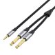 Kábel audio mini jack jack 3,5 mm - 2x 6,5 mm Vention BARHG 1,5 m (szürke)