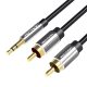 Audiokábel 2xRCA – 3,5 mm Vention BCFBD 0,5 m (fekete)