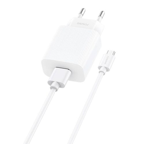 Gyorstöltő Foneng EU28, 1xUSB, QC 3.0 + USB Micro kábel