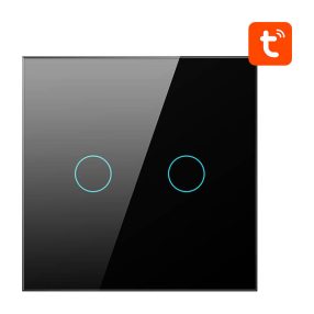   Smart Light Switch ZigBee Avatto ZTS02-EU-B2 2 Way TUYA (black)