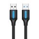 USB 3.0 kábel Szellőzőnyílás CONBG 2A 1,5 m fekete PVC