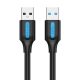 USB 3.0 kábel Vention CONBI 2A 3m fekete PVC