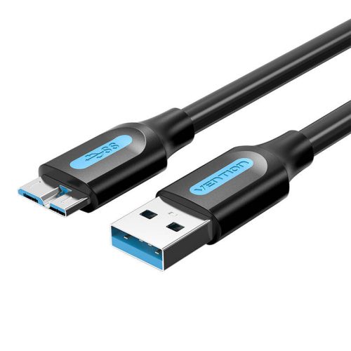 USB 3.0 A – Micro-B kábel Szellőztetés COPBG 2A 1,5 m fekete PVC