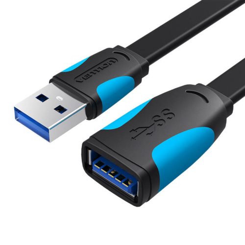 Lapos USB 3.0 bővítő Vention VAS-A13-B200 2m Fekete