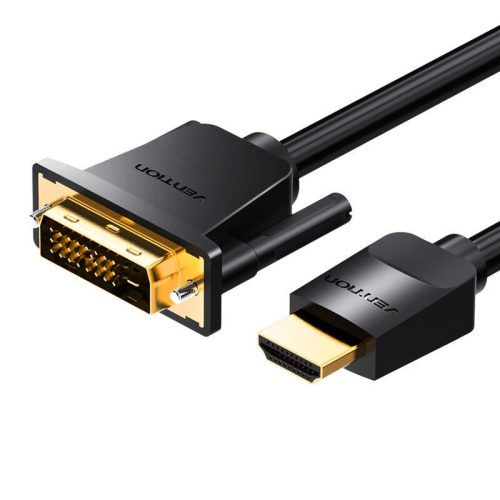 HDMI-DVI-kábel (24+1) Szellőztetés ABFBI 3m, 4K 60Hz/1080P 60Hz (fekete)