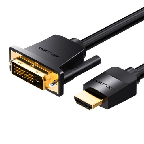 HDMI-DVI-kábel (24+1) Szellőztetés ABFBJ 5m, 4K 60Hz/1080P 60Hz (fekete)