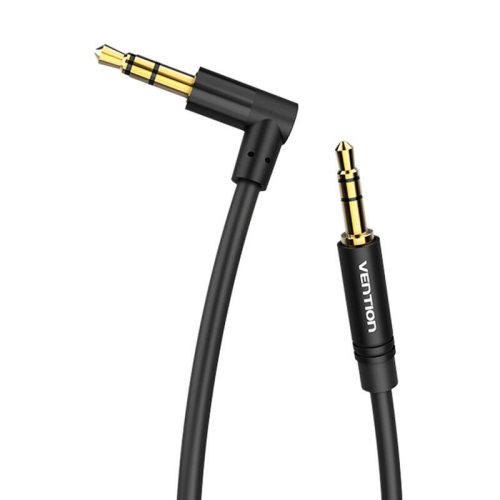 Kábel Audio AUX 3,5 mm - 90° 3,5 mm Vention BAKBG-T 1,5 m fekete