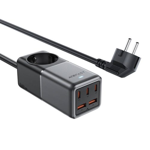 Asztali elosztó Acefast Z2, GaN, 3xUSB-C, 2xUSB-A, 75 W (fekete)