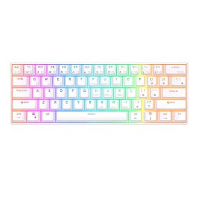   Royal Kludge RK61 RGB mechanikus billentyűzet, piros kapcsoló (fehér)