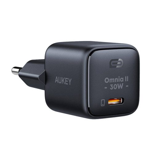 Fali töltő Aukey PA-B1L,USB-C, 30W (fekete)