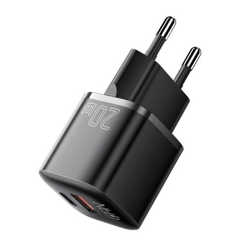 Töltő USB-C+USB-A 20W Essager GaN (fekete)