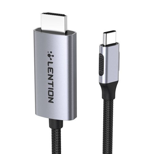 Lention CU707 USB-C – HDMI 2.0 kábel, 4K60Hz, 1Gbps, 3m (szürke)