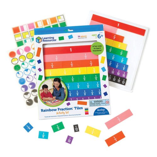 Learning Resources LER 0615 Rainbow Fraction Lapok Tálcával