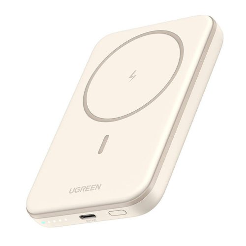 Mágneses Powerbank 5000 mAh Ugreen PB560, USB-C, 15 W (bézs)