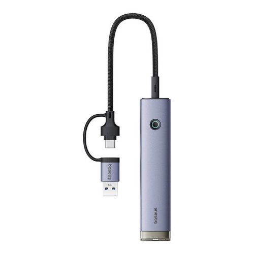 Hub 4 az 1-ben Baseus UltraJoy USB-A&USB-C - 3xUSB3.0+USB-C+RJ45 (szürke)