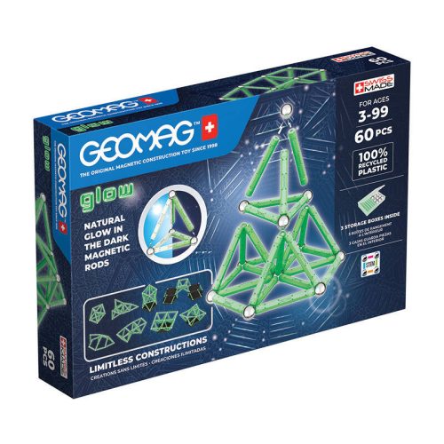 Glow újrahasznosított mágneses blokkok 60 db GEOMAG GEO-338