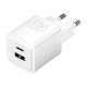 Fali töltő, Vention, FEQW0-EU, USB-C + USB-A, 30W/30W, GaN (fehér)