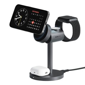   Wireless charger MagFusion 3 in 1 Aukey LC-MC311, 15W Qi2 (gray)