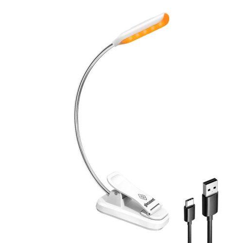 Wireless lamp Glocusent clip-on book light, USB-C (White)