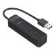 Orico USB-USB 3.0 + 3x USB 2.0 hub adapter (fekete)