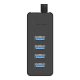 Orico W5P-100 USB-4x USB 3.0 hub adapter (fekete)