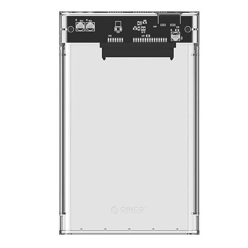 Orico 2139 HDD/SSD 2,5"-os meghajtóház, 5 Gbps, USB-A - USB Micro-B (átlátszó)