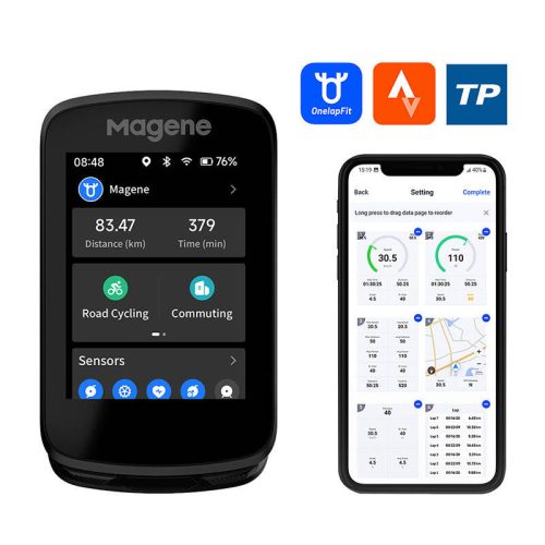 Magene C606 kerékpáros számítógép, érintőképernyő, GPS, app