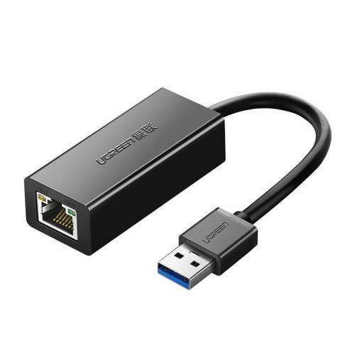 USB 3.0–RJ45 hálózati adapter Ugreen CR111, Gigabit Ethernet (fekete)