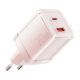 Wall charger Yueqi 70W GaN USB-C + USB-A (pink)