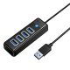 Orico Hub USB - 4x USB 3.0, 5 Gbps, 0,15 m (fekete)