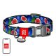 Waudog "Fig" nylon dog collar with QR code, size M