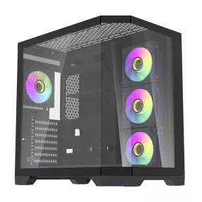   Darkflash FT418 PRO számítógépház + 7 ARGB ventilátor (fekete)