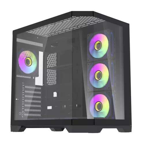 Darkflash FT418 PRO számítógépház + 7 ARGB ventilátor (fekete)