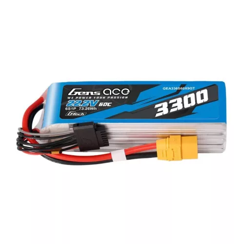 Gens ace G-Tech 3300mAh 22.2V 60C 6S1P XT90 Lipo akkumulátor