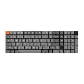   Keychron K17 Max RGB Brown Switch vezeték nélküli, alacsony profilú billentyűzet (fekete) [K17M-H3].