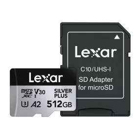   Karta pamięci Lexar High-Performance Silver Plus microSDXC 512GB + adapter
