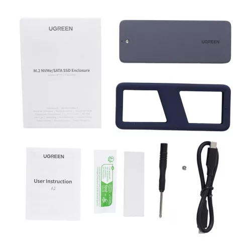 UGREEN CM777 SSD ház, NVMe/SATA, 20 Gbps, USB-C