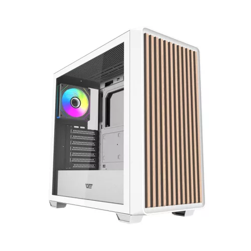 Darkflash DS900WD ATX számítógépház (fehér) + 4 ventilátorok