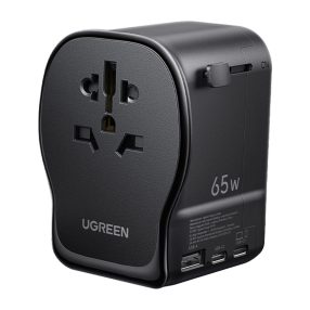   Ugreen S550 univerzális utazási adapter / hálózati töltő, 65W, 2x USB-C, 1x USB-A