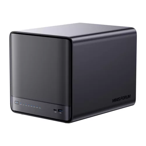 MINI-PC Minis Forum NAS N5 AMD Ryzen 7 H255, 16GB+128GB operációs rendszer tárolása