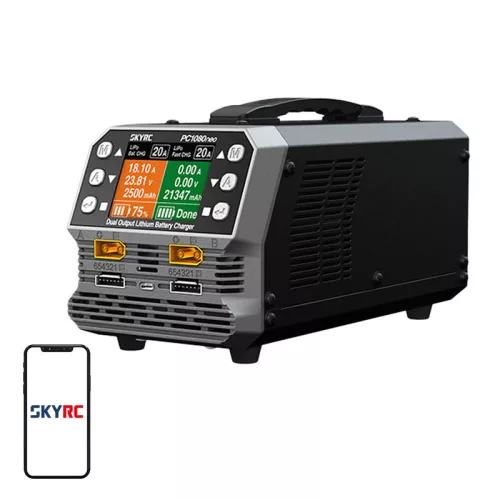 SkyRC PC1080neo kétcsatornás lítium akkumulátor töltő