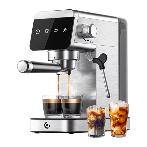 AMZCHEF CE-AZ-EM1501-SV dugattyús kávéfőző (ezüst)