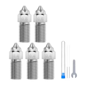   ELEGOO Neptune 4 / 4 Pro edzett acél fúvókakészlet (0,4 mm x 3 db, 0,6 mm x 1 db, 0,8 mm x 1 db)