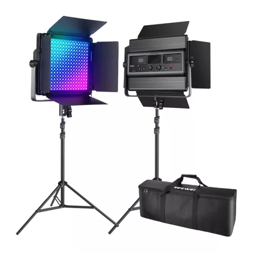 2 db NEEWER RGB1200 60 W V4 LED-lámpa szett