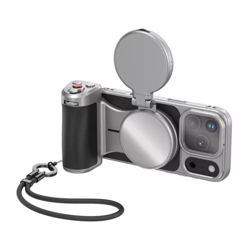 Master Grip tartó az iPhone 17 Pro Maxhoz – All-in-One készlet lámpával és UV-szűrővel